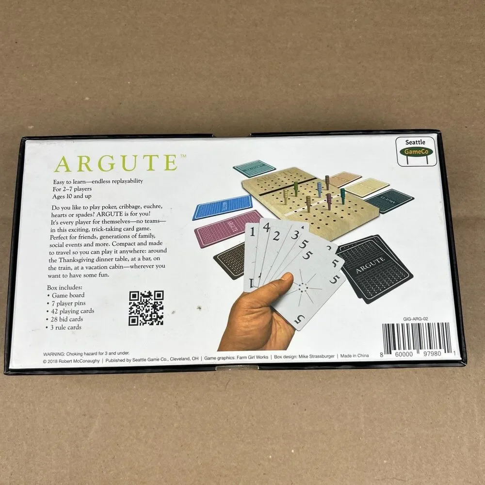 Argute Card Game For The Shrewd & Cunning Seattle Game Co. Deluxe Edition